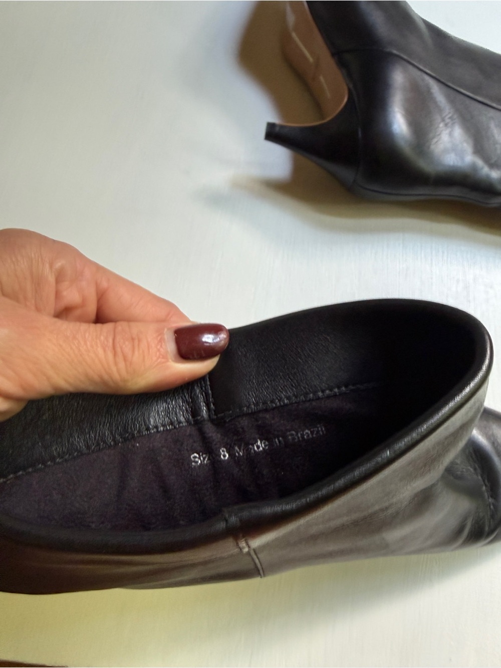 Dolce Vita Dee Women’s Mid-Calf Bootie Sz 8 Black Leather Kitten Heel $155 - Picture 4 of 5